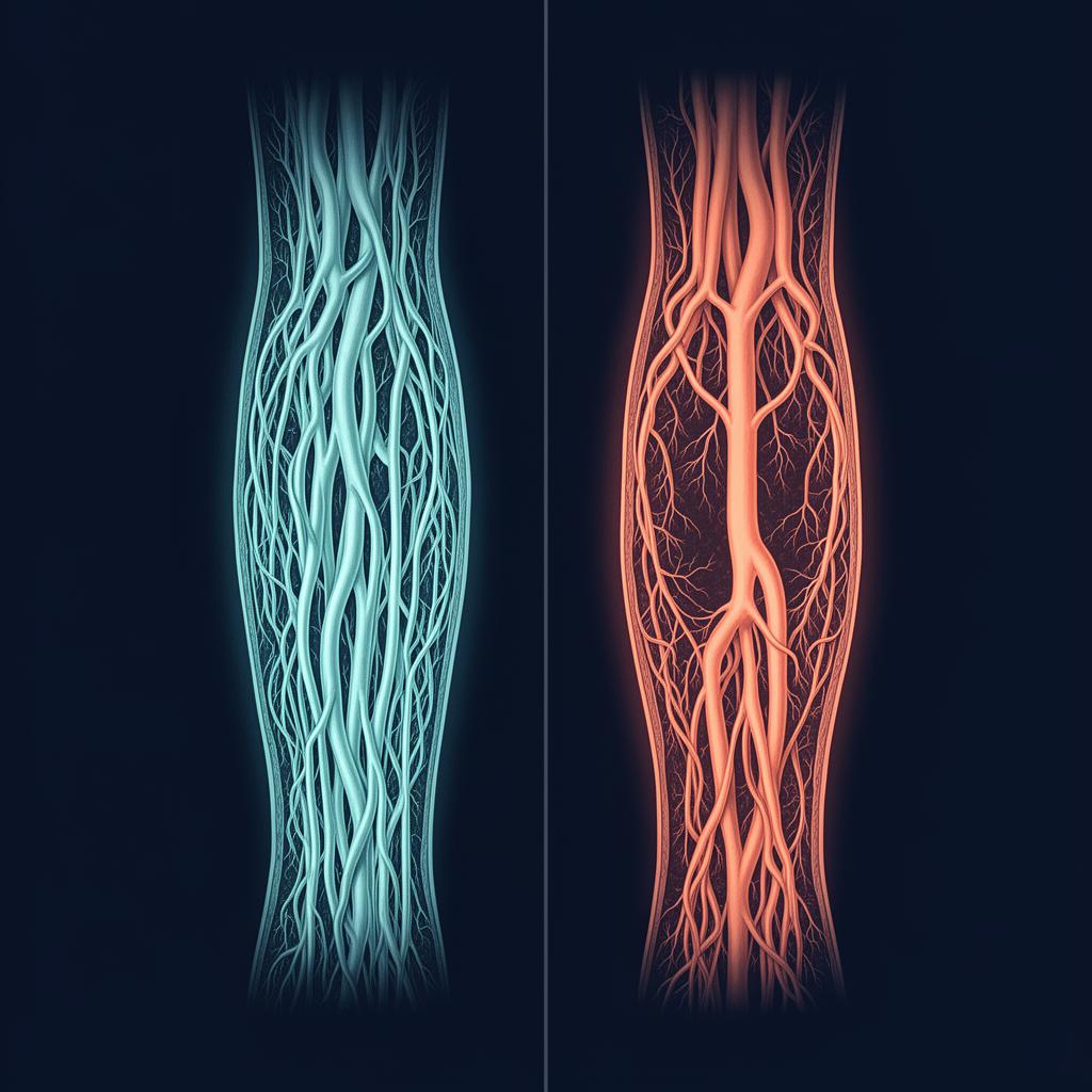 Vasoconstriction and vasodilation diagram